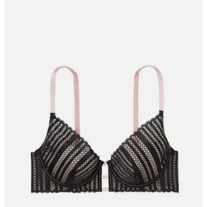 Victoria's Secret Luxe Lingerie Lace Lightly Lined Plunge Bra size 36C